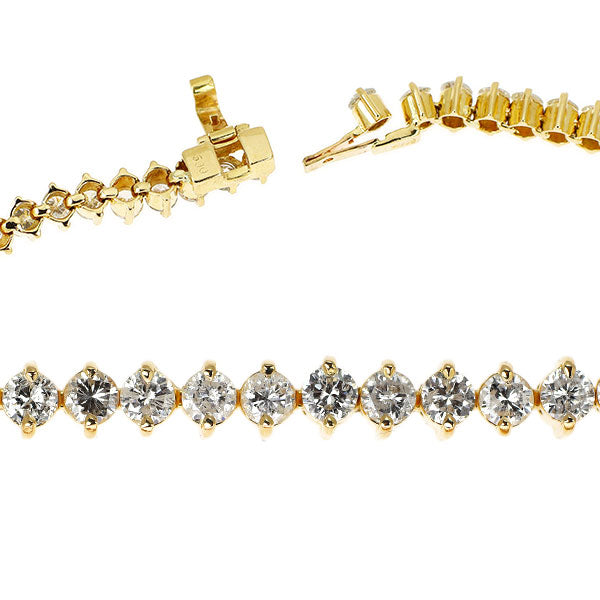 K18YG ダイヤモンド テニスレスレット 5.00ct
