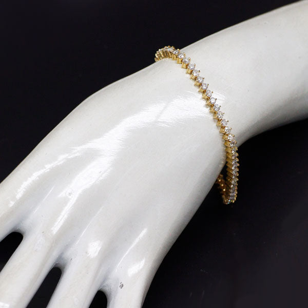 K18YG ダイヤモンド テニスレスレット 5.00ct