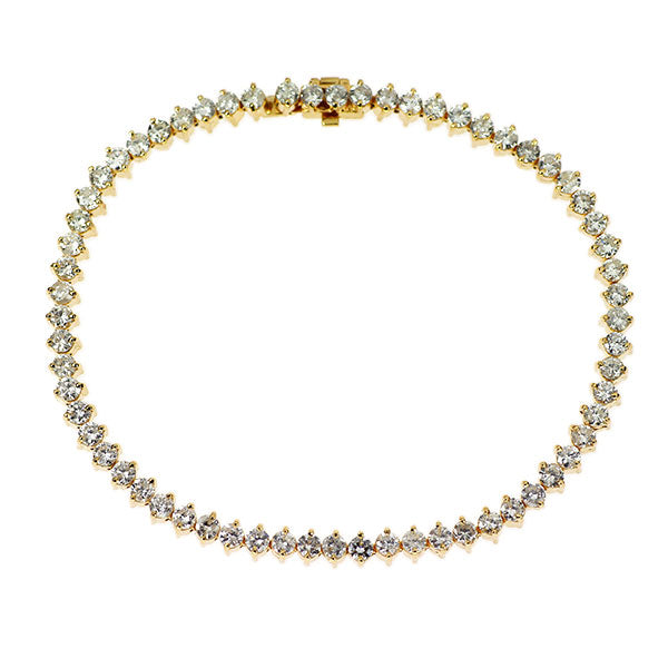 K18YG ダイヤモンド テニスレスレット 5.00ct