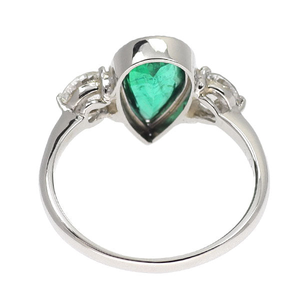 Pt900 エメラルド ダイヤモンド リング 1.05ct D0.57ct
