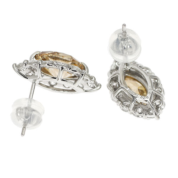 Pt950/Pt900 マーキス ダイヤモンド ピアス 2.330ct FB SI1/SI2 D1.08ct