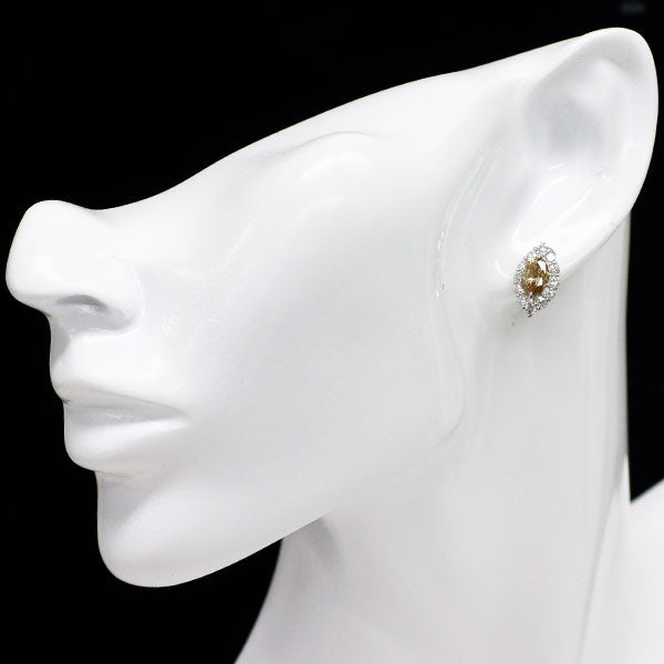 Pt950/Pt900 マーキス ダイヤモンド ピアス 2.330ct FB SI1/SI2 D1.08ct