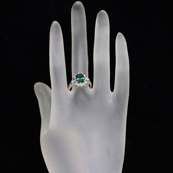 クレサンベール Pt950 再結晶アレキサンドライト ダイヤモンド リング 2.31ct D0.54ct