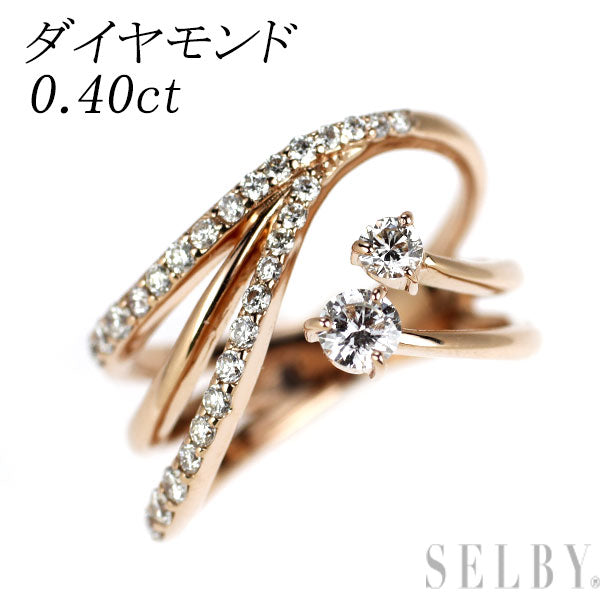 K18PG ダイヤモンド ピンキー リング 0.40ct