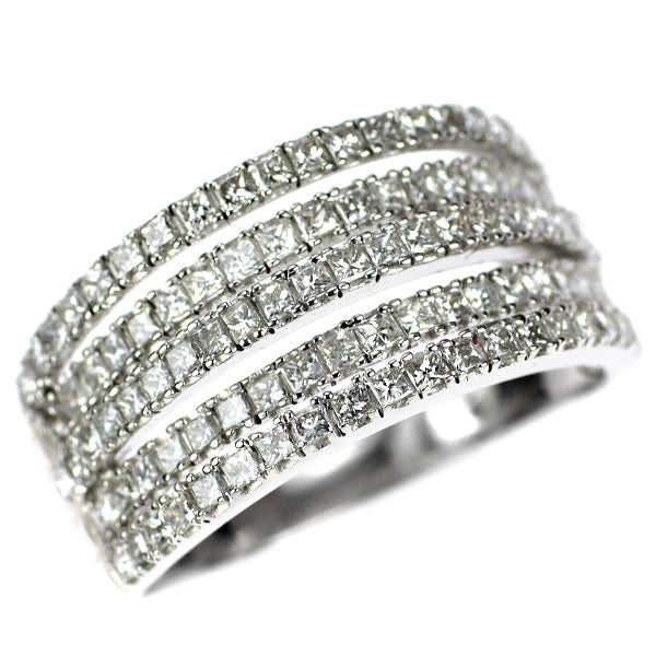 K18WG プリンセスカット ダイヤモンド リング 1.00ct
