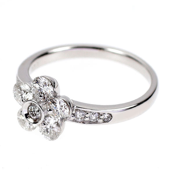 K18WG ダイヤモンド リング 1.00ct フラワー