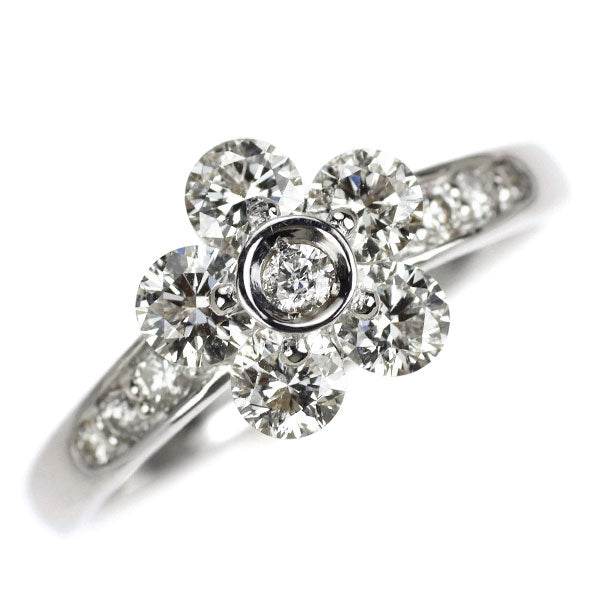 K18WG ダイヤモンド リング 1.00ct フラワー
