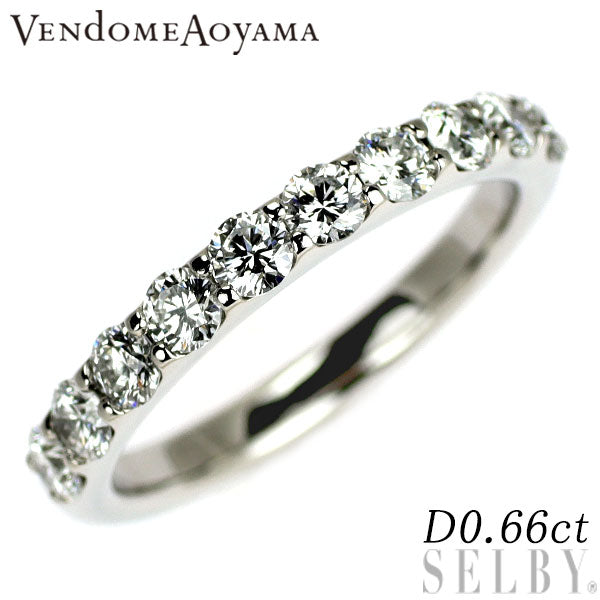 ヴァンドーム青山 Pt950 ダイヤモンド リング 0.66ct ハーフエタニティ