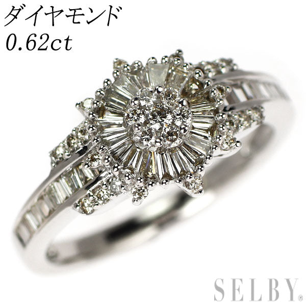 K18WG ダイヤモンド リング 0.62ct