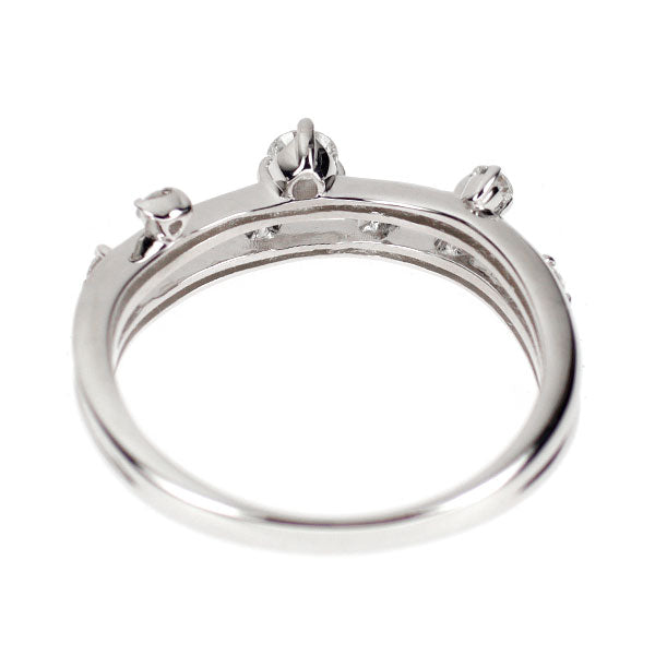 K18WG ダイヤモンド ステーション リング 0.31ct