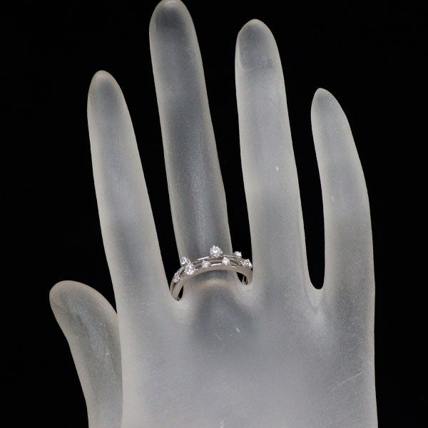 K18WG ダイヤモンド ステーション リング 0.31ct