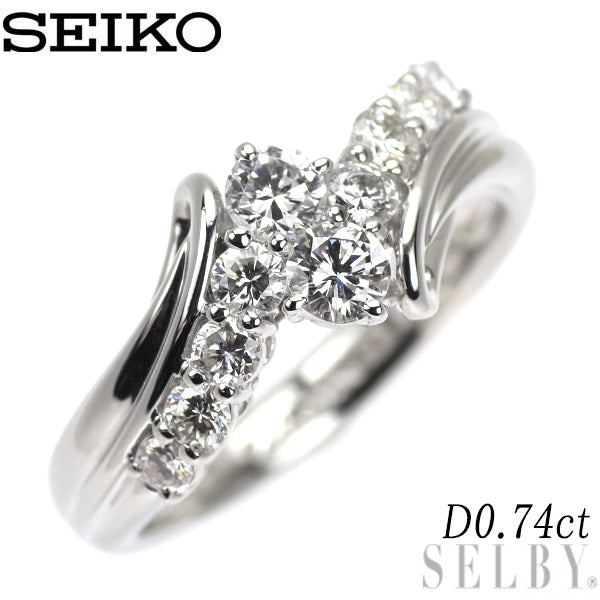 セイコー Pt900 ダイヤモンド リング 0.74ct