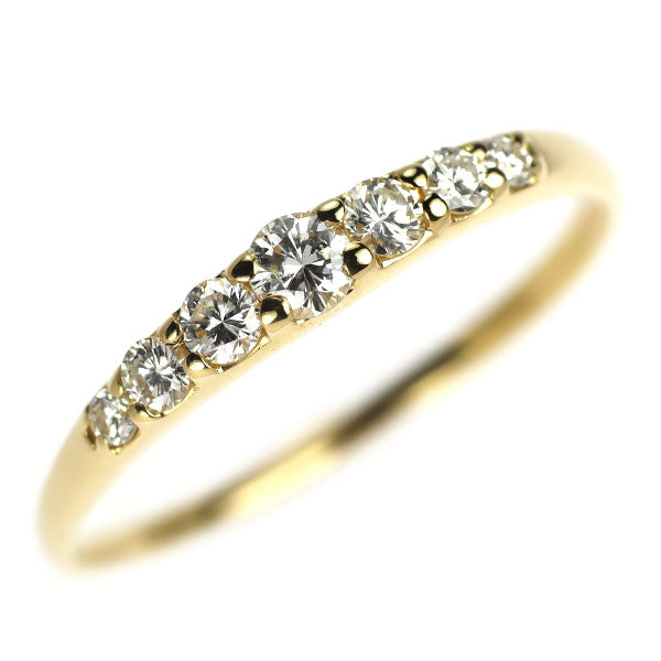 K18YG ダイヤモンド リング 0.30ct 一文字