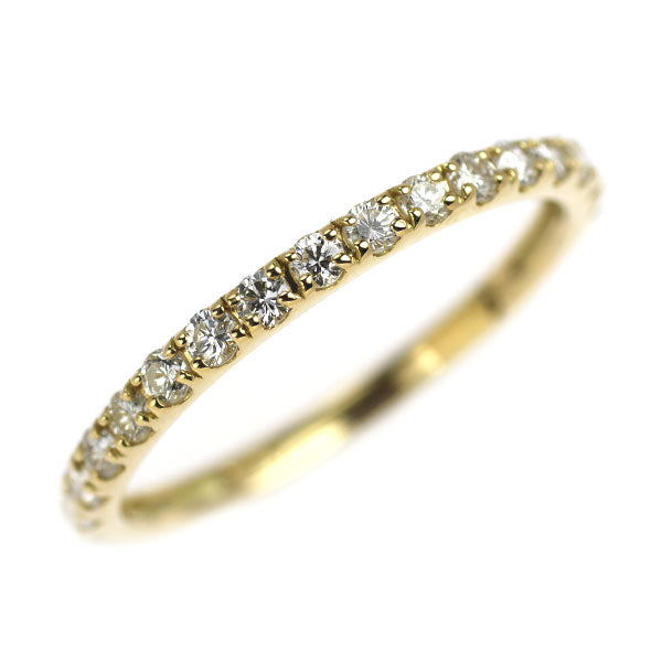 K18YG ダイヤモンド リング 0.38ct ハーフエタニティ