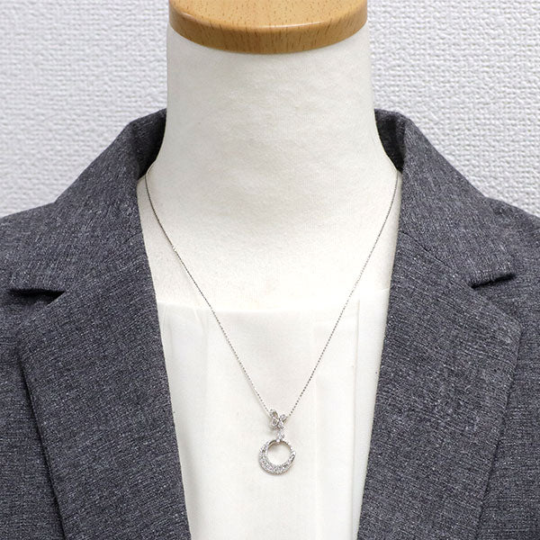 K18WG ダイヤモンド ペンダントネックレス 0.50ct
