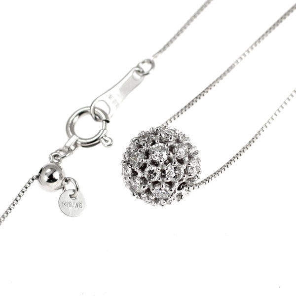 K18WG ダイヤモンド ペンダントネックレス 1.00ct