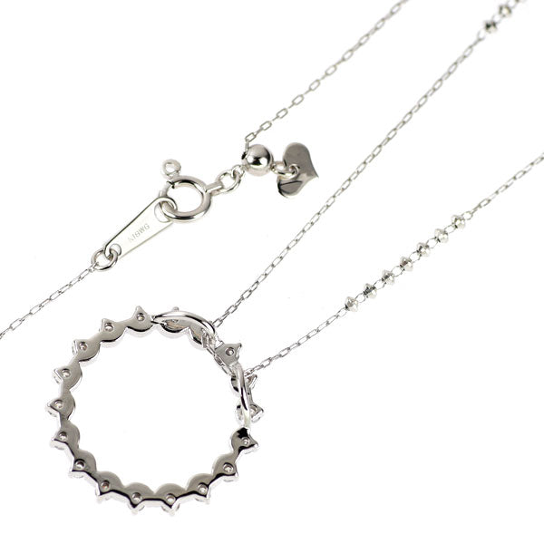 K18WG ダイヤモンド ペンダントネックレス 0.32ct