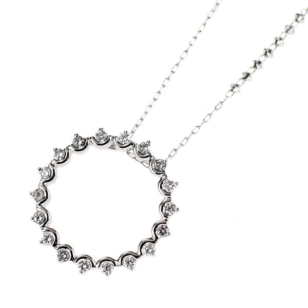 K18WG ダイヤモンド ペンダントネックレス 0.32ct