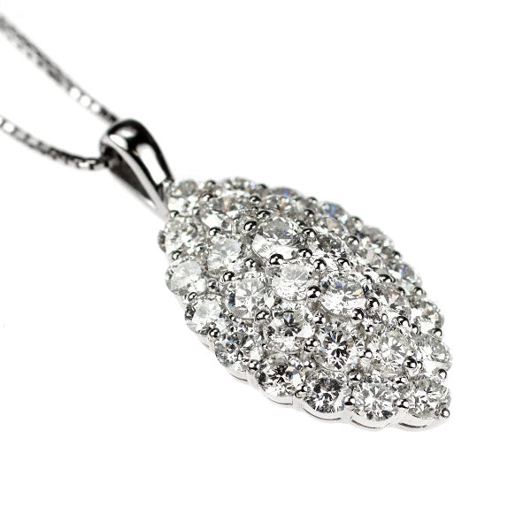 Pt900/ Pt850 ダイヤモンド ペンダントネックレス 3.00ct