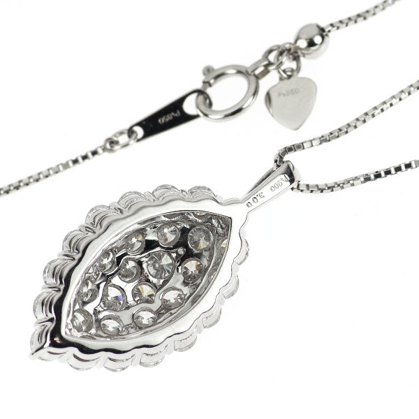Pt900/ Pt850 ダイヤモンド ペンダントネックレス 3.00ct