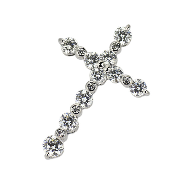 Pt900 ダイヤモンド ペンダントトップ 1.00ct クロス