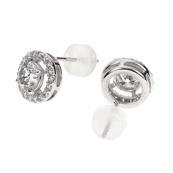 K14WG ダイヤモンド ピアス 0.85ct D0.22ct