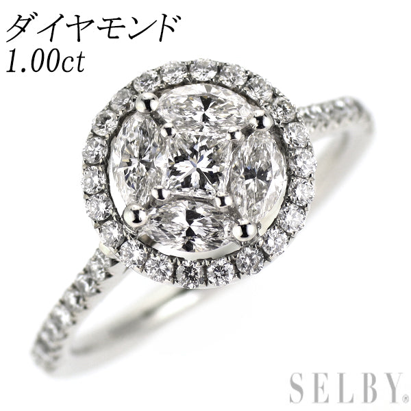 K18WG ダイヤモンド リング 1.00ct