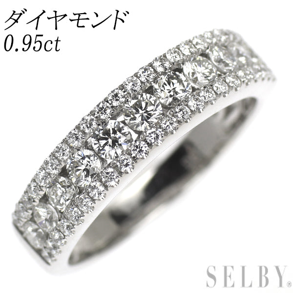 K18WG ダイヤモンド リング 0.95ct