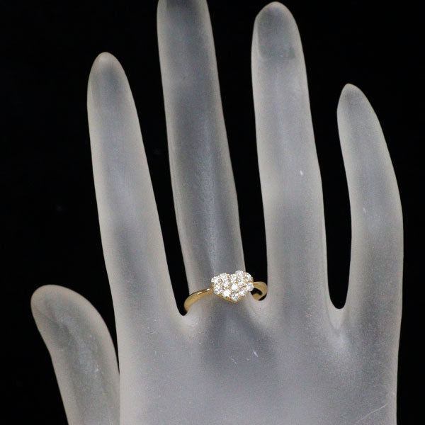 ヴァンドーム青山 K18YG ダイヤモンド リング 0.39ct ハート