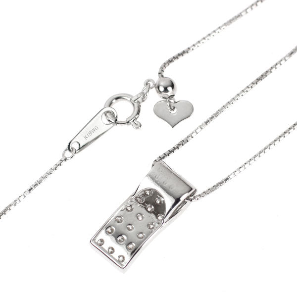 K18WG ダイヤモンド ペンダントネックレス 0.55ct パヴェ