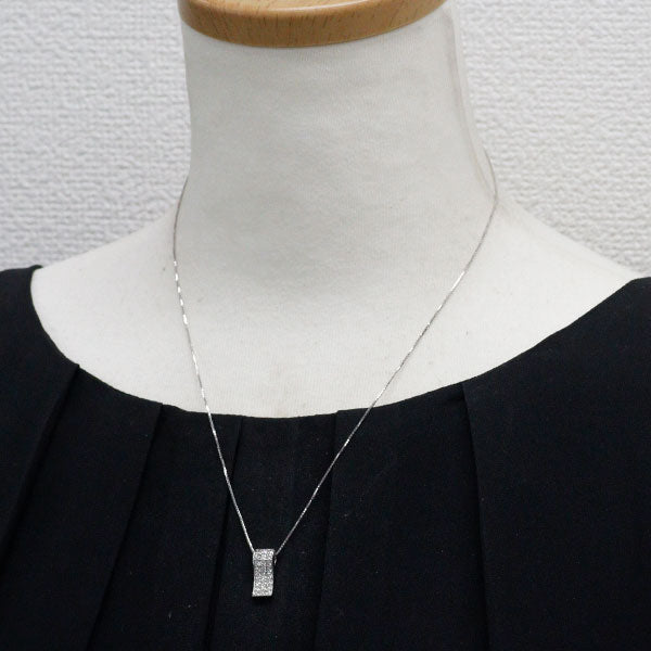 K18WG ダイヤモンド ペンダントネックレス 0.55ct パヴェ