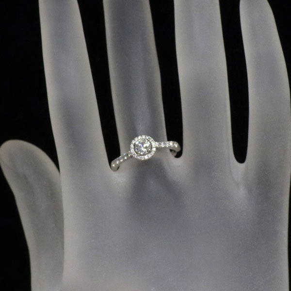 Pt900 ダイヤモンド リング 0.291ct F VS1 G D0.20ct