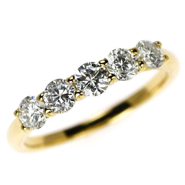 K18YG ダイヤモンド リング 1.00ct 一文字