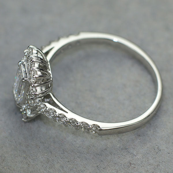 新品 Pt950 GIA鑑定書付 最高級エメラルドカットダイヤモンド リング 0.47ct D FL D0.63ct 【エスコレ】