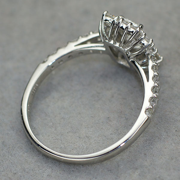新品 Pt950 GIA鑑定書付 最高級エメラルドカットダイヤモンド リング 0.47ct D FL D0.63ct 【エスコレ】