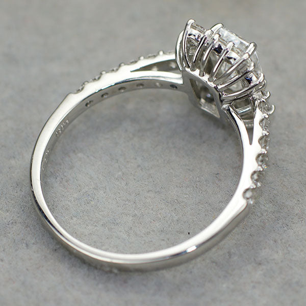 新品 Pt950 GIA鑑定書付 最高級品質ラディアントカットダイヤモンド リング 0.71ct D IF D0.63ct 【エスコレ】