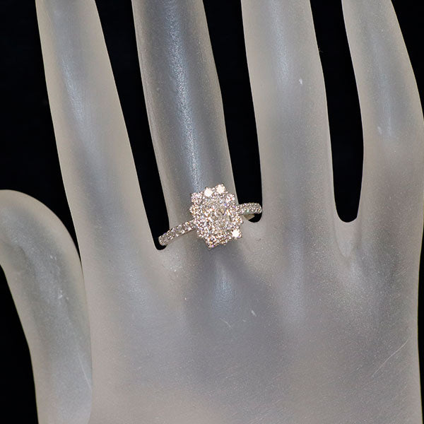 新品 Pt950 GIA鑑定書付 最高級品質ラディアントカットダイヤモンド リング 0.71ct D IF D0.63ct 【エスコレ】