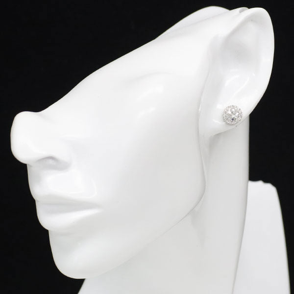 Pt950/Pt900 サーキュラーブリリアントカット ダイヤモンド ピアス 1.395ct G/H SI1/SI2 D0.32ct