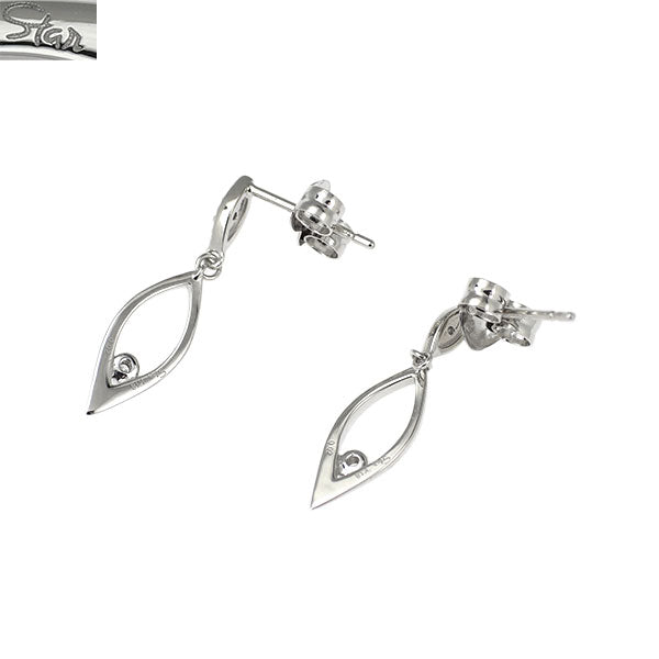 スタージュエリー K18WG ダイヤモンド ピアス 0.04ct