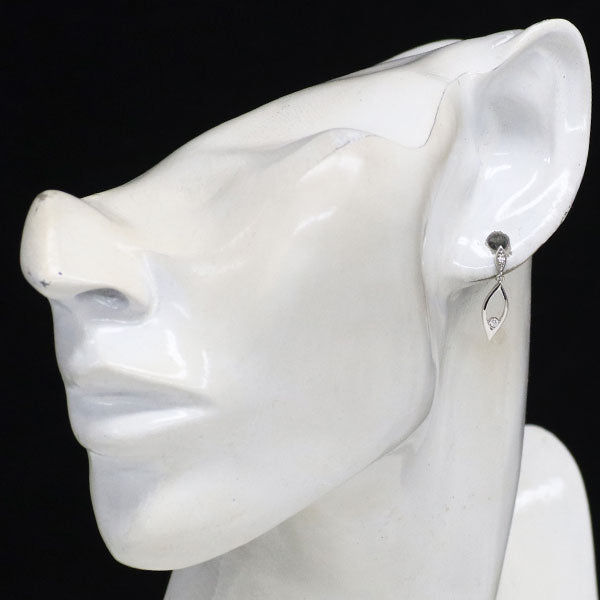 スタージュエリー K18WG ダイヤモンド ピアス 0.04ct