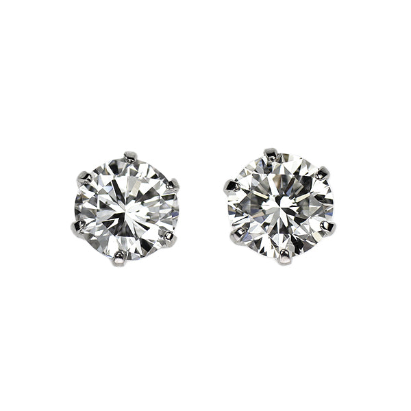 新品 Pt900 ダイヤモンド ピアス 0.621ct D/G VVS2 G スタッド【エスコレ】