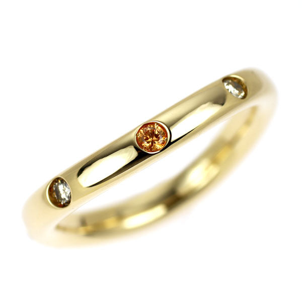 カシケイ/Kashikey K18YG オレンジサファイア ダイヤモンド リング 0.13ct D0.13ct 2008年限定