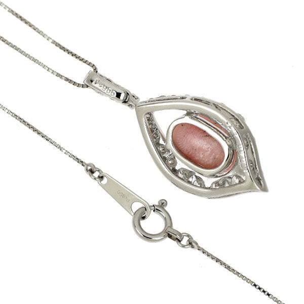 Pt900/ Pt850 コンクパール ダイヤモンド ペンダントネックレス 2.73ct D0.68ct
