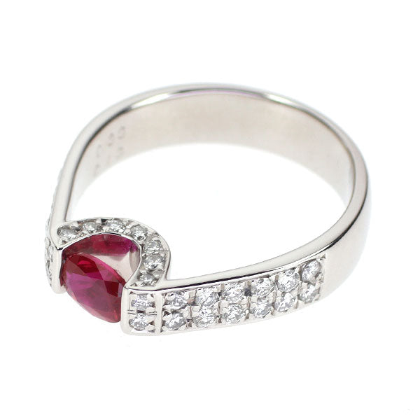 Pt900 ルビー ダイヤモンド リング 0.60ct D0.56ct
