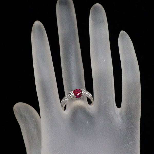 Pt900 ルビー ダイヤモンド リング 0.60ct D0.56ct
