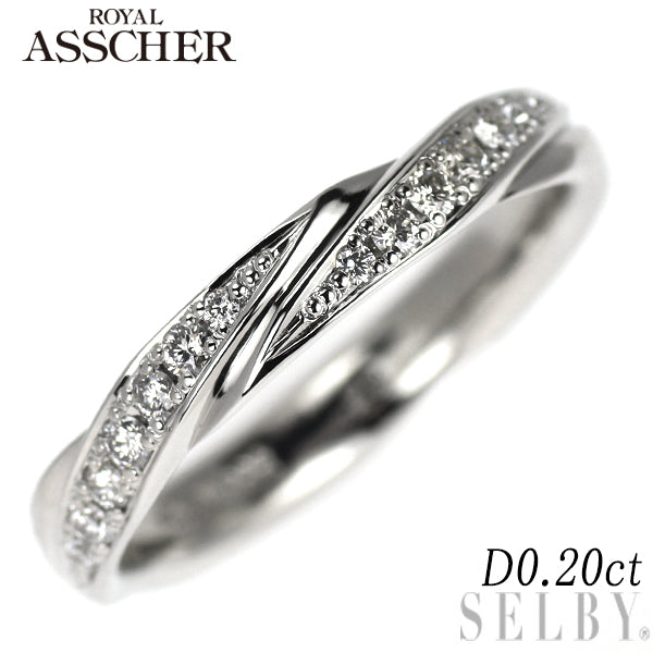 ロイヤルアッシャー Pt999 ダイヤモンド リング 0.20ct