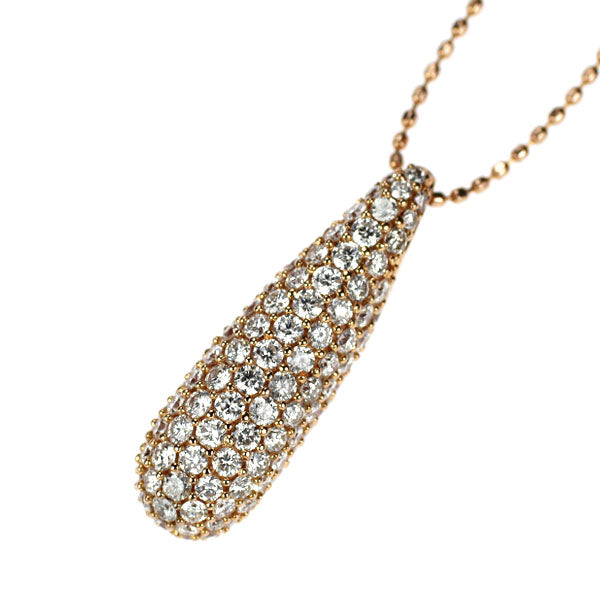 K18PG ダイヤモンド ペンダントネックレス 1.00ct パヴェ
