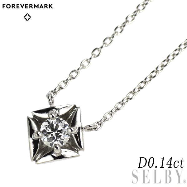 フォーエバーマーク Pt900/ Pt850 ダイヤモンド ペンダントネックレス 0.14ct エターナル