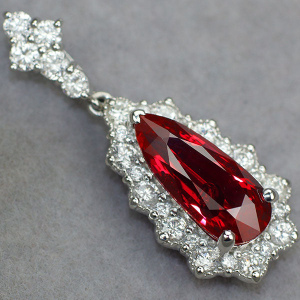 Pt950 ルビー ダイヤモンド ペンダントトップ 2.375ct D0.603ct