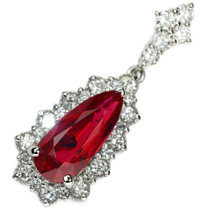 Pt950 ルビー ダイヤモンド ペンダントトップ 2.375ct D0.603ct